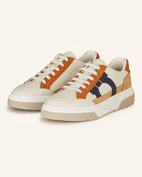 Ferragamo Sneaker CASSINA - CREME/ COGNAC Weiss