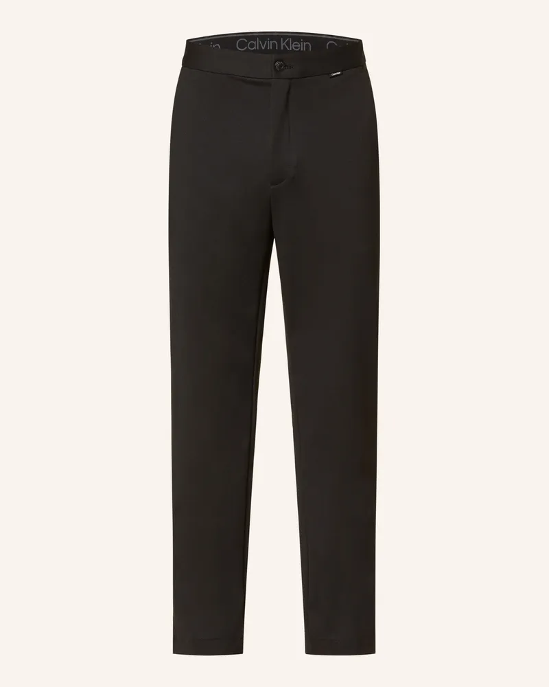 Calvin Klein Jerseyhose Tapered Fit Schwarz