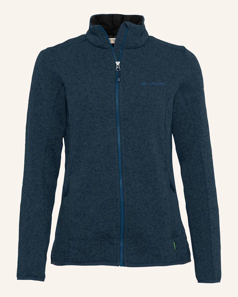 Vaude Strick-Fleecejacke Rienza blau Blau