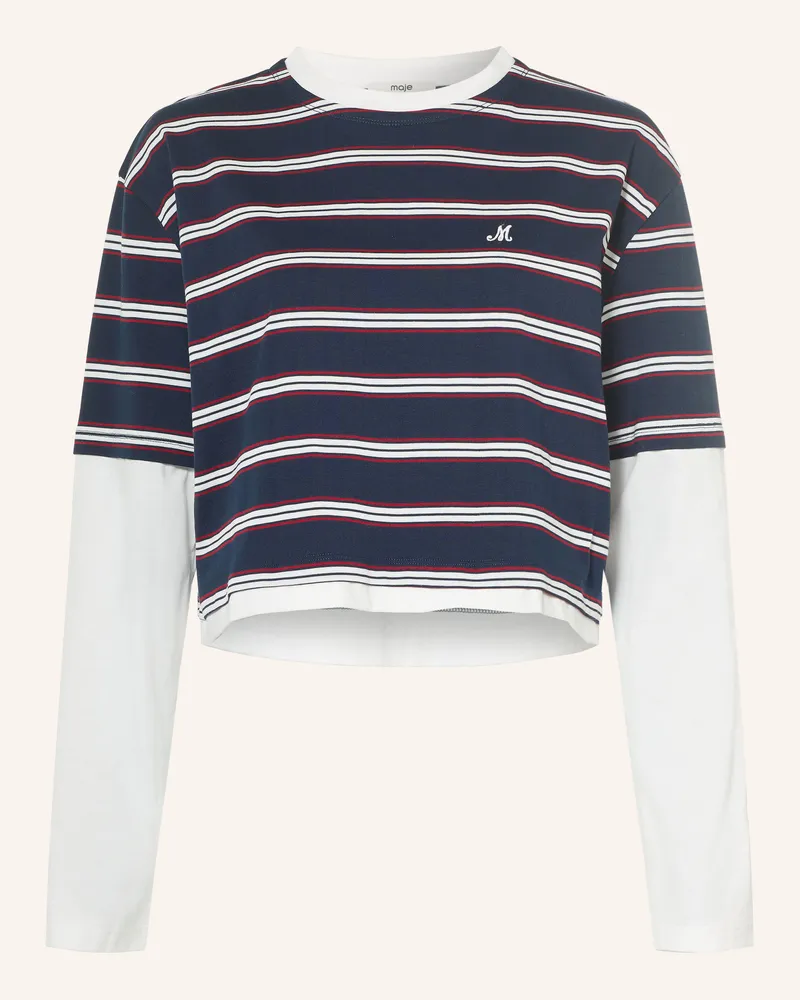 Maje Longsleeve blau Dunkelblau