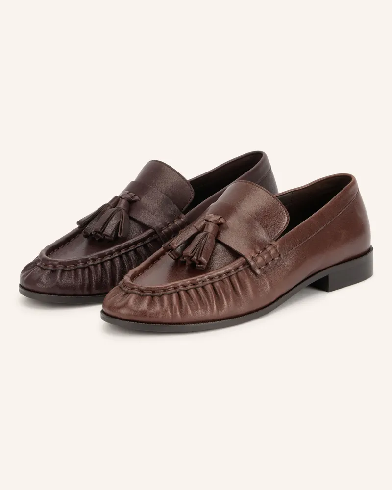Jeffrey Campbell Loafer Articulate braun Dunkelbraun