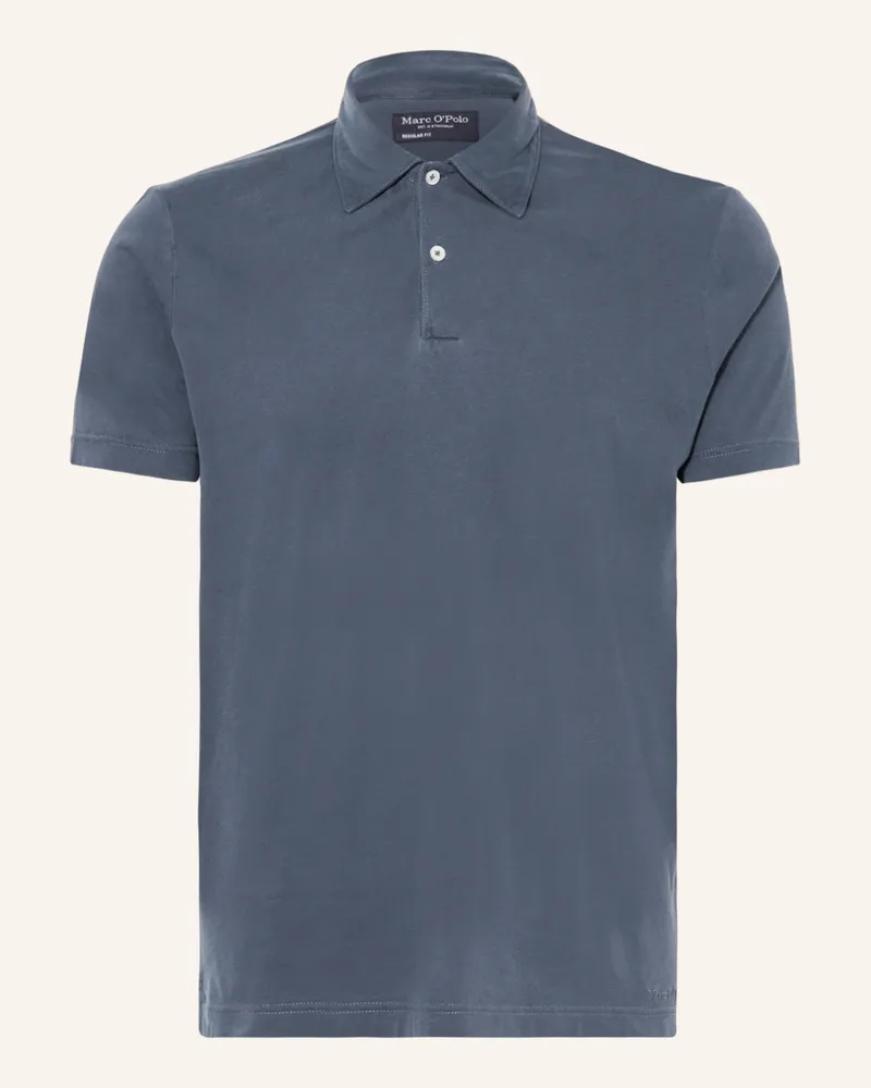 Marc O'Polo Jersey-Poloshirt Regular Fit Dunkelblau