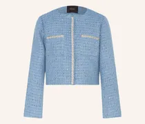 Tweed-Jacke mit Schmucksteinen