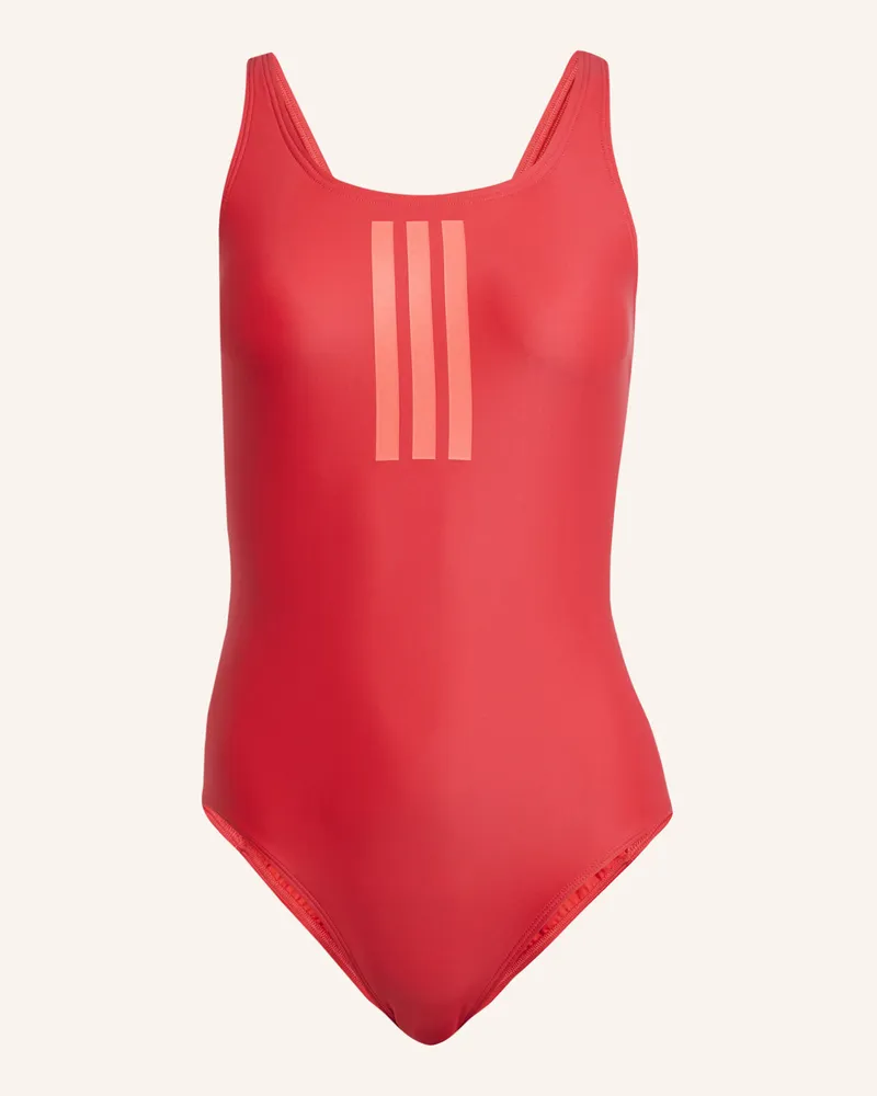 adidas Badeanzug 3-Streifen rot Rot
