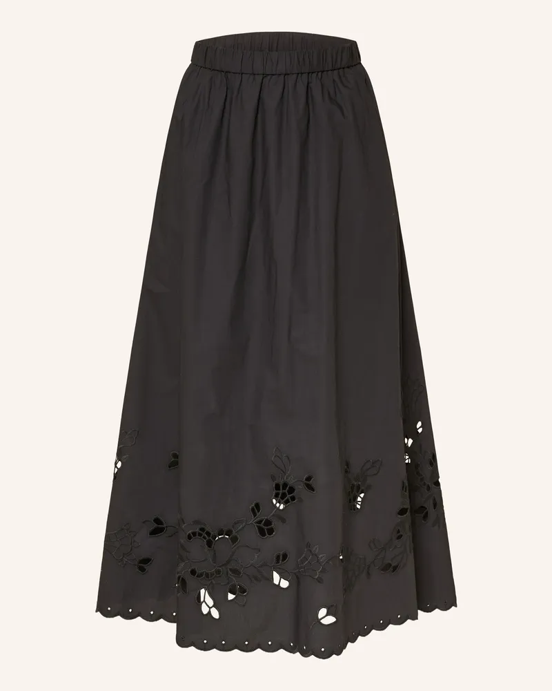 Max Mara Rock CARAVAN mit Lochspitze Schwarz