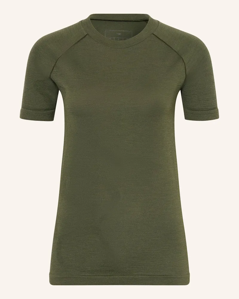 Y-3 Laufshirt RUNNING FITTED Dunkelgrün
