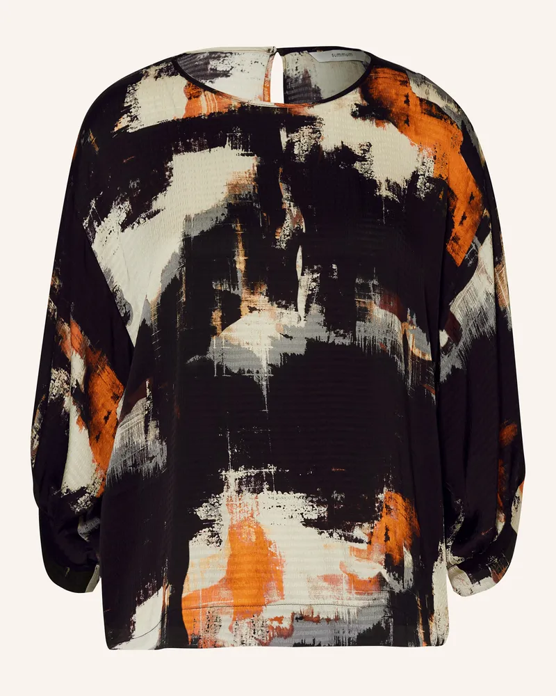 SUMMUM Blusenshirt mit 3/4-Arm Schwarz