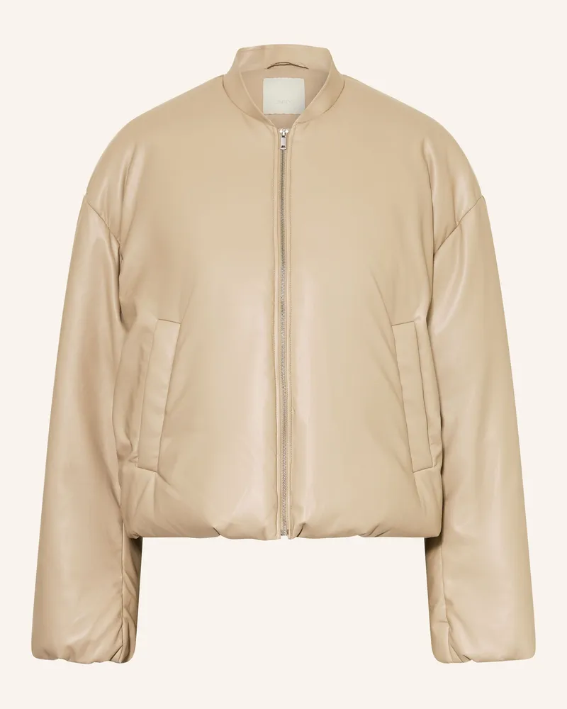 JNBY Daunenjacke in Lederoptik Camel