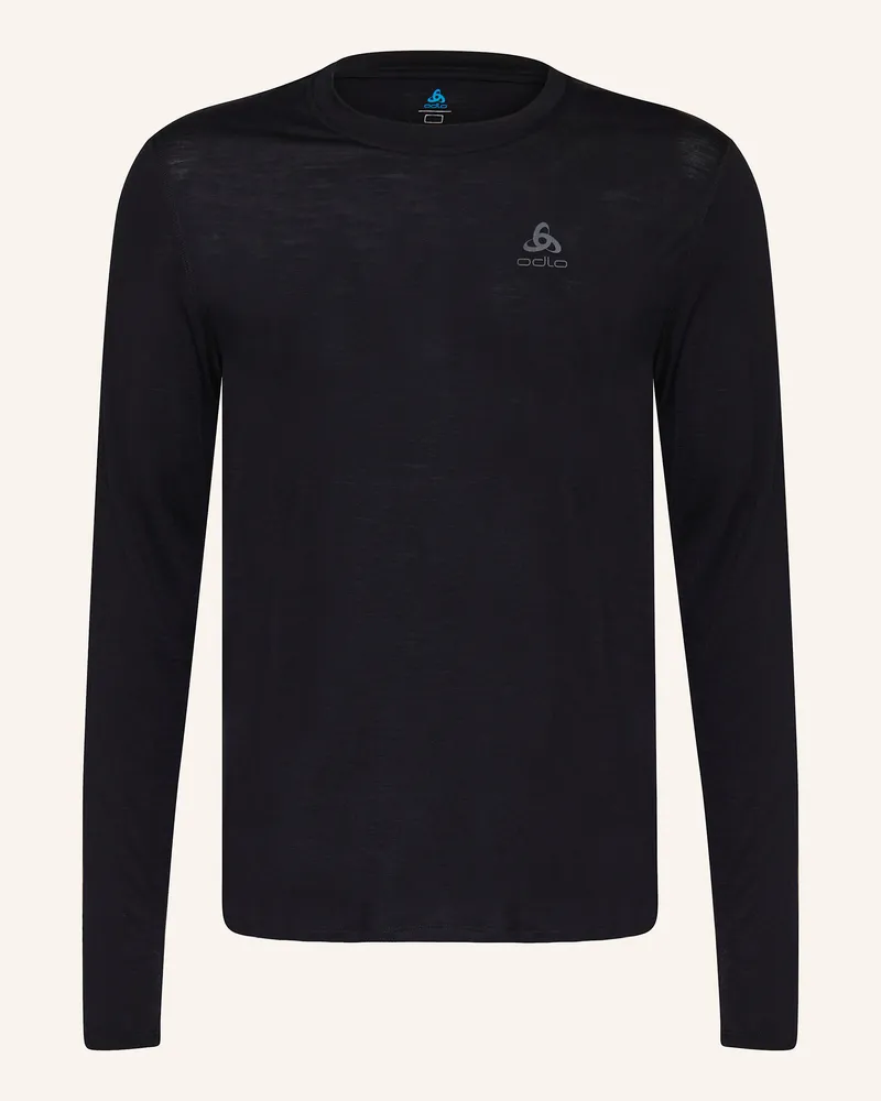 Odlo Longsleeve MERINO 160 aus Merinowolle Schwarz