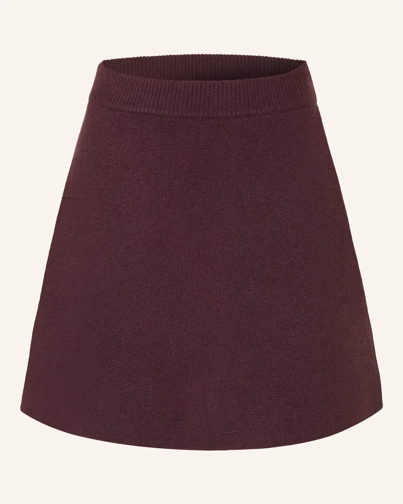 Lisa Yang Strickrock aus Cashmere Dunkelrot