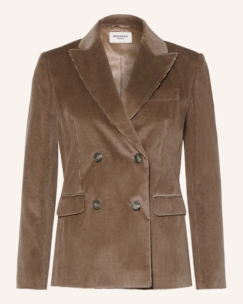 Max Mara Cordblazer Katanga braun Hellbraun