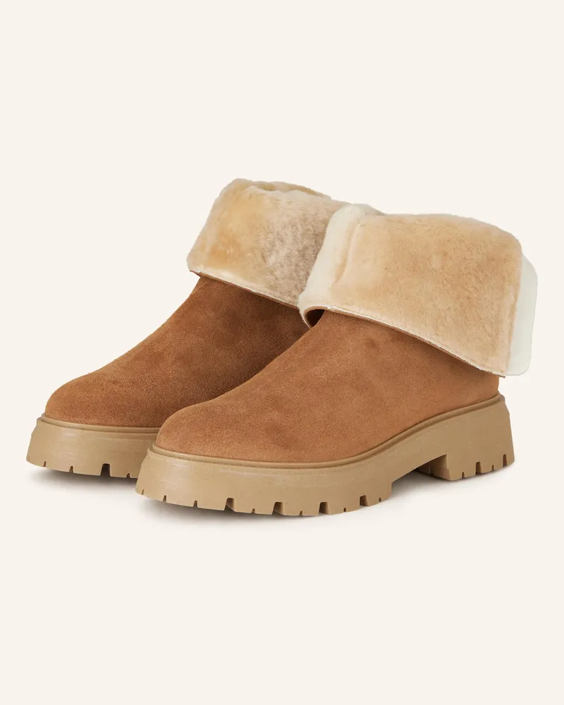 Darling Harbour Plateau-Boots Laika beige Hellbraun