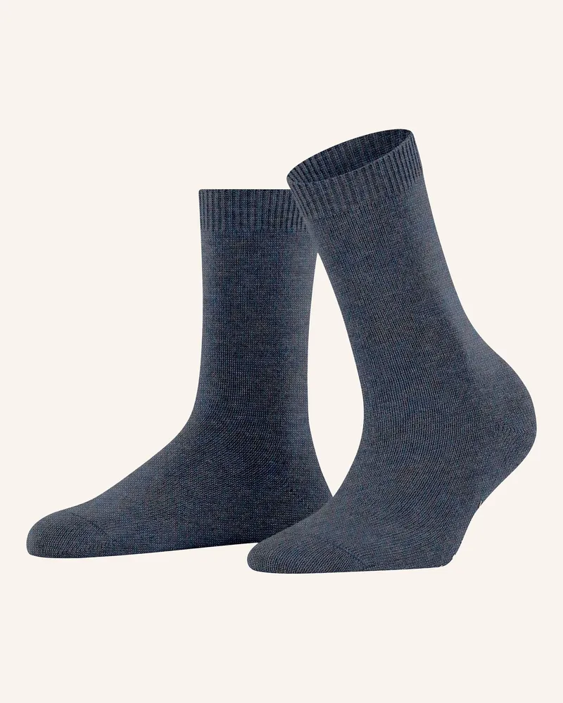 Falke Socken Cosy Wool Mit Merinowolle blau 6688