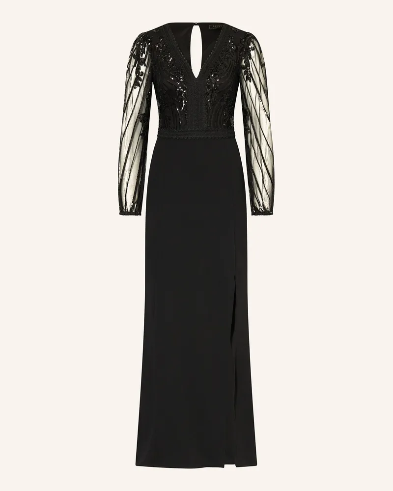 Lipsy  Abendkleid mit Pailletten und Spitze Schwarz