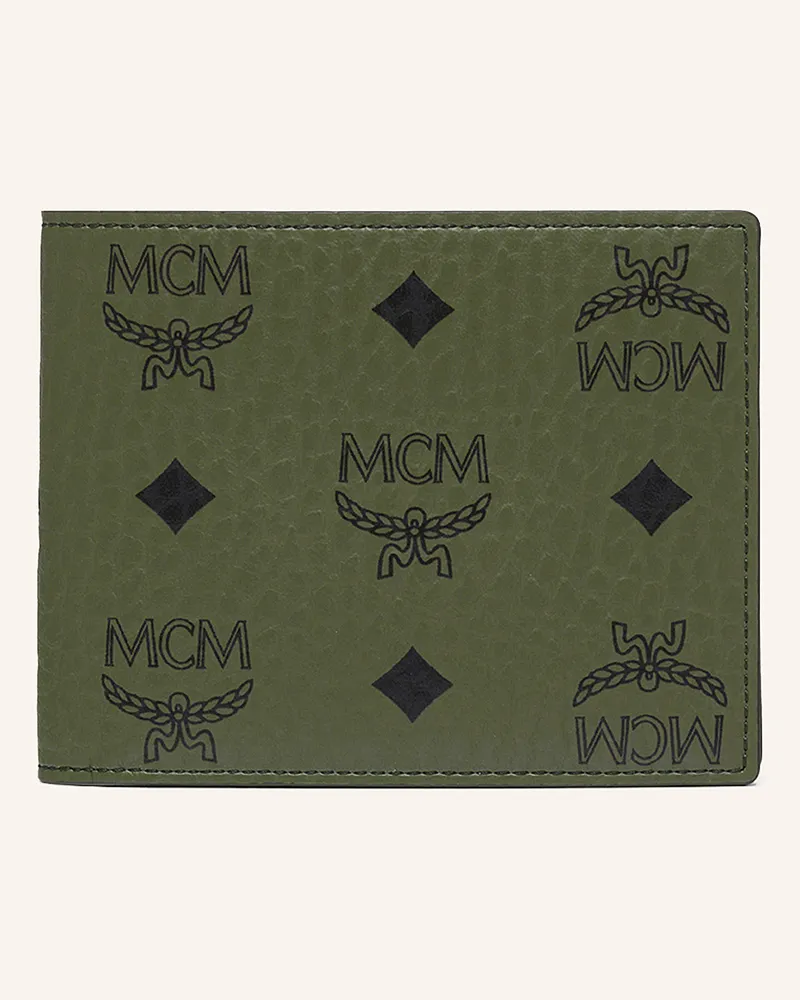 MCM Geldbörse Aren Visetos Small gruen Khaki