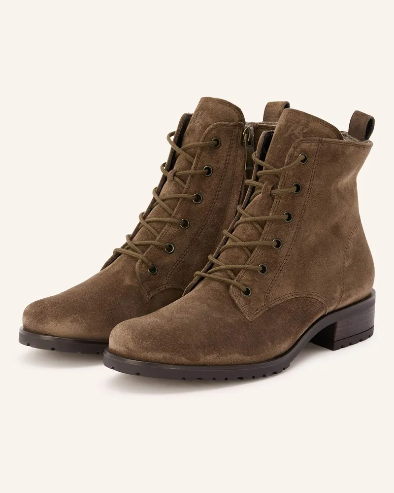 paul green Schnürboots Dunkelbraun