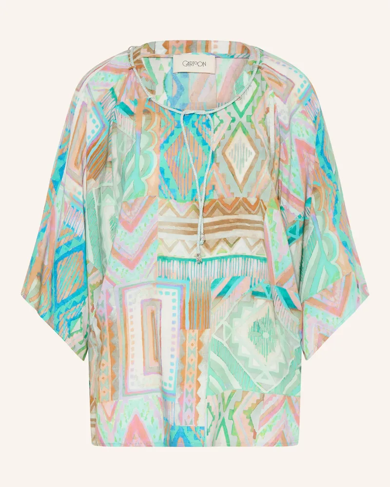 Cartoon Blusenshirt gruen Grün