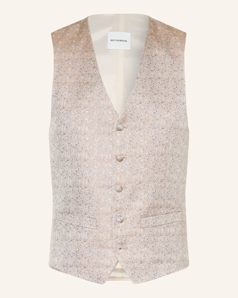 Roy Robson Anzugweste Slim Fit beige A250