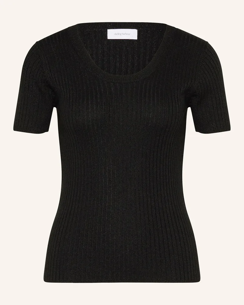 Darling Harbour Strickshirt mit Glitzergarn Schwarz