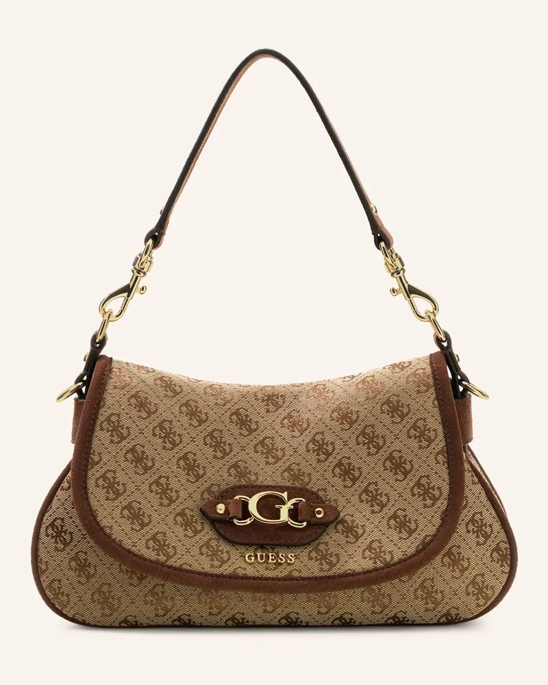 Guess Schultertasche Samantha braun Hellbraun