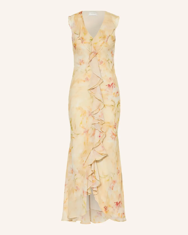 Neo Noir Kleid Zella Mit Volants gelb Hellgelb