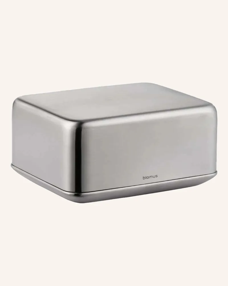 Blomus Butterdose Basic M silber Silber