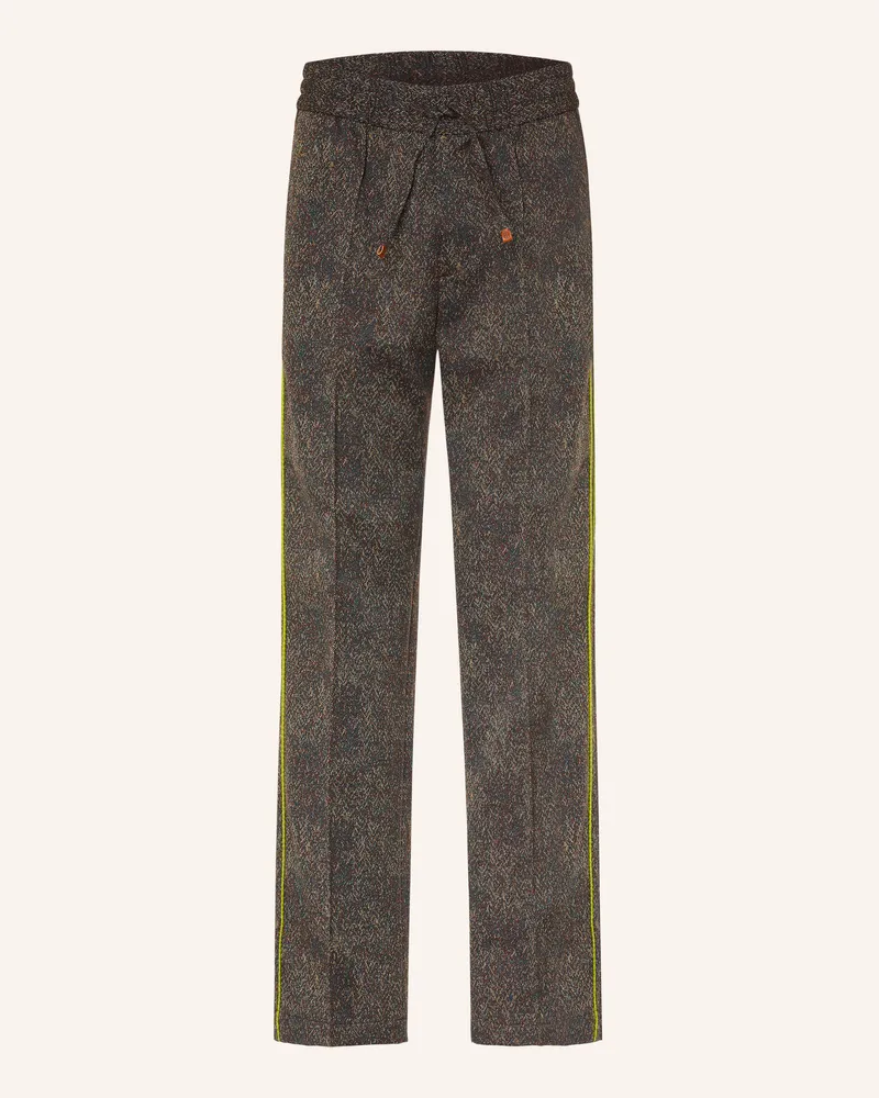 Drôle de Monsieur Hose Im Jogging-Stil Realxed Fit Mit Galonstreifen braun Dunkelbraun