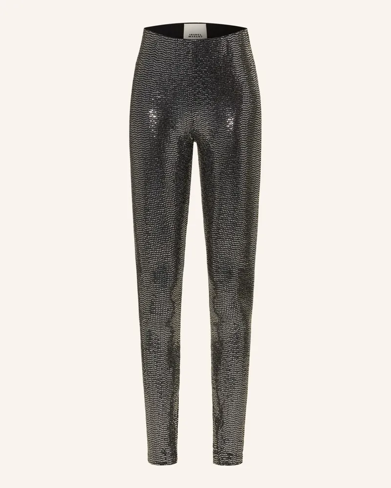 Isabel Marant Leggings JOSHUA mit Pailletten Schwarz