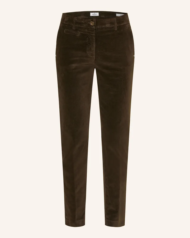 Mason's Marlenehose NEW YORK aus Cord Dunkelbraun