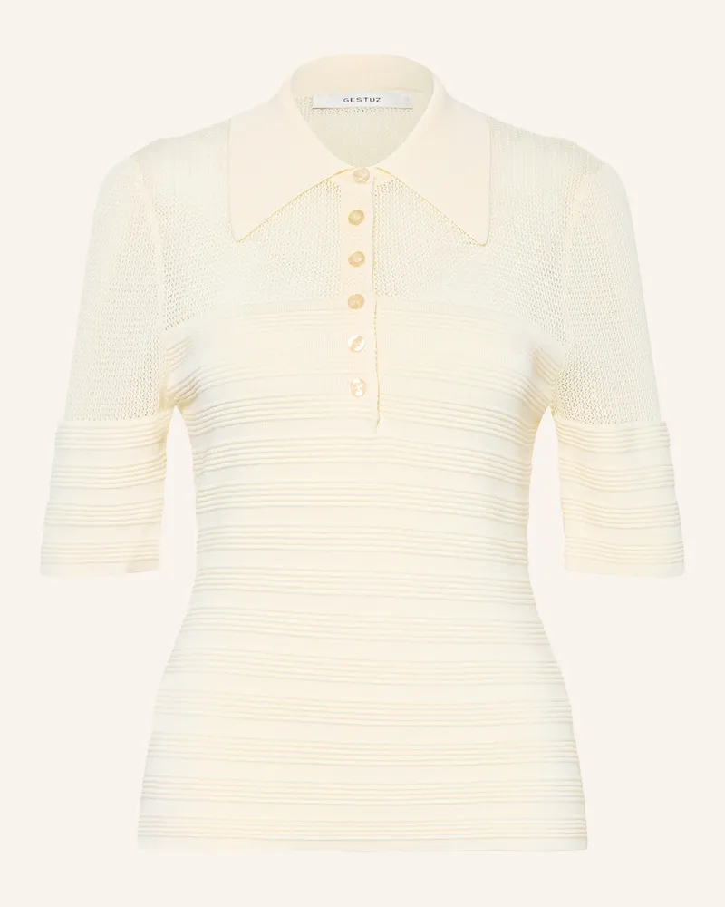 Gestuz Strick-Poloshirt GZMAGNY Ecru