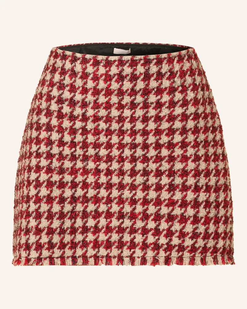 Liu Jo Tweed-Rock Mit Glitzergarn rot Beige