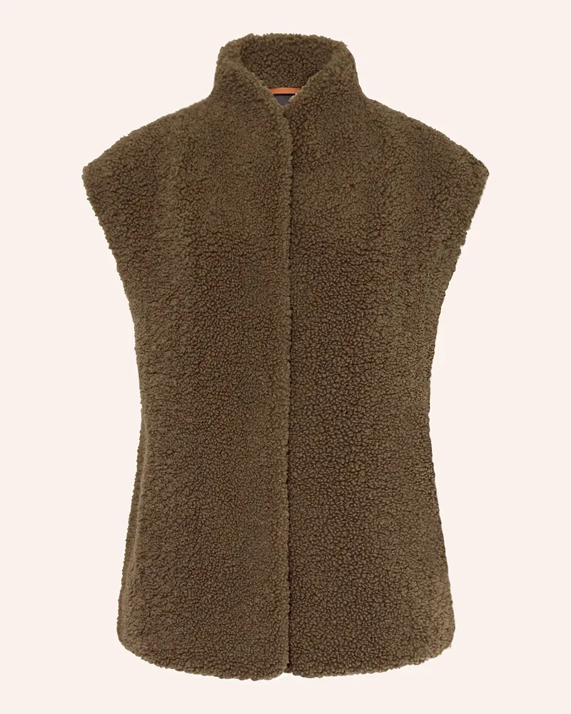 Fuchs Schmitt Teddyfell-Weste Dunkelbraun