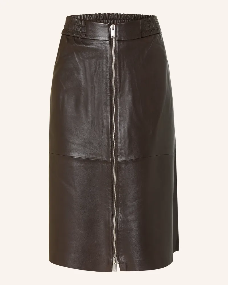 ba&sh Lederrock Pona braun Dunkelbraun