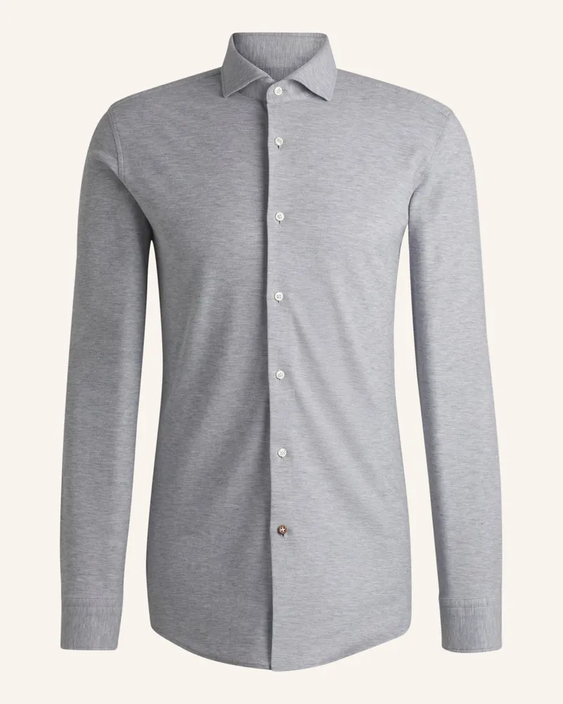 HUGO BOSS Business Hemd P-HANK-SPREAD-243 Slim Fit Hellgrau