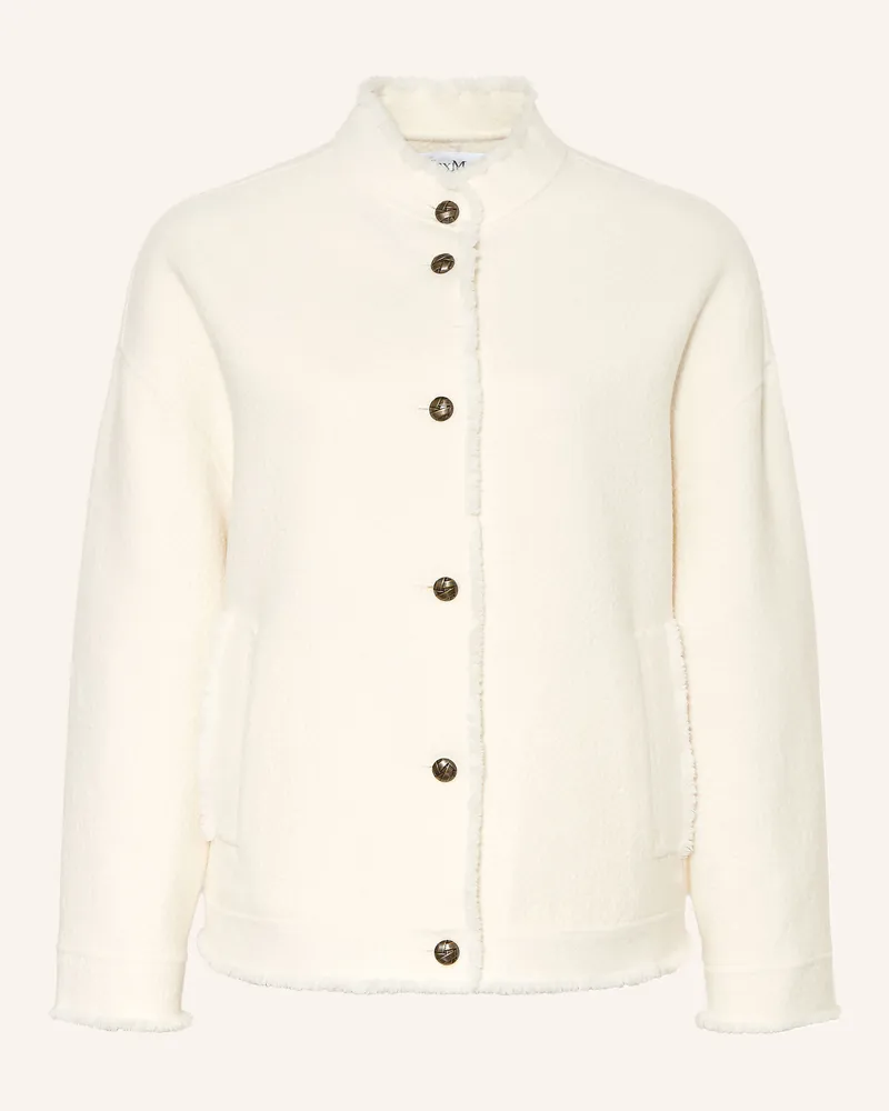 Max Mara Tweed-Blouson Palmizi weiss Ecru