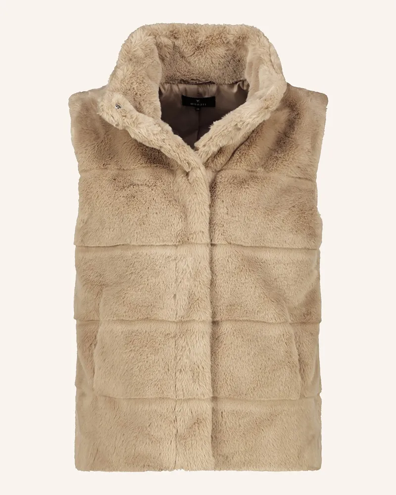 monari Kunstfell-Weste beige Taupe