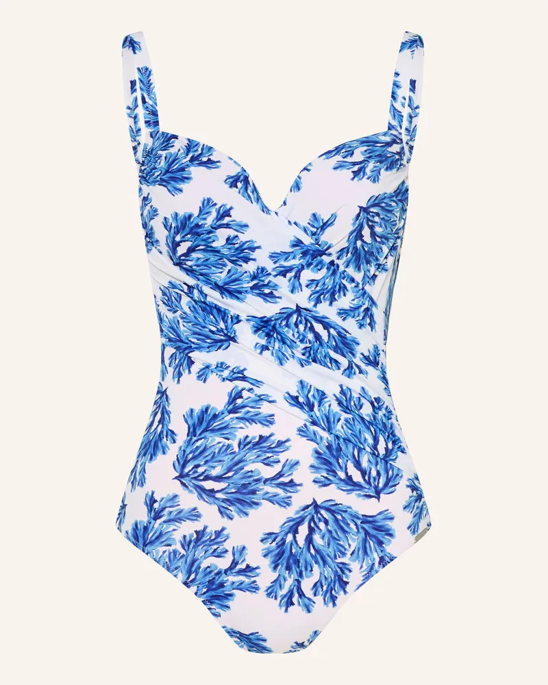 Charmline Shape-Badeanzug Seaside Breeze In Wickeloptik blau Blau