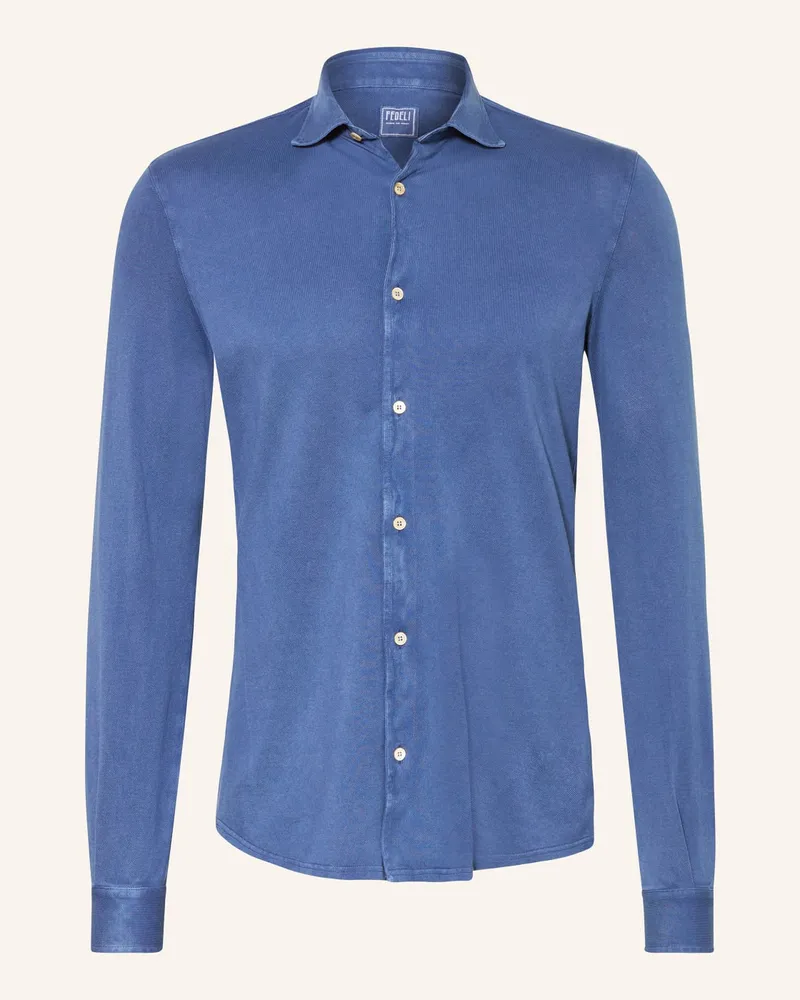 Fedeli Hemd STELVE Extra Slim Fit Blau