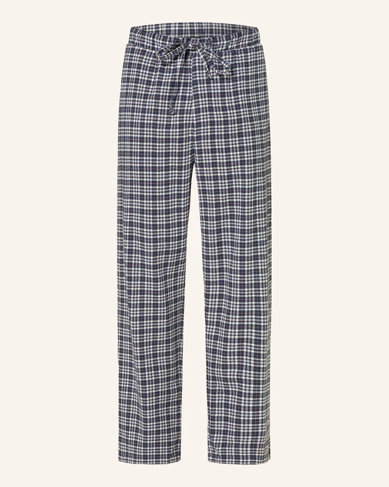 Marc O'Polo Schlafhose Aus Flanell schwarz Dunkelblau