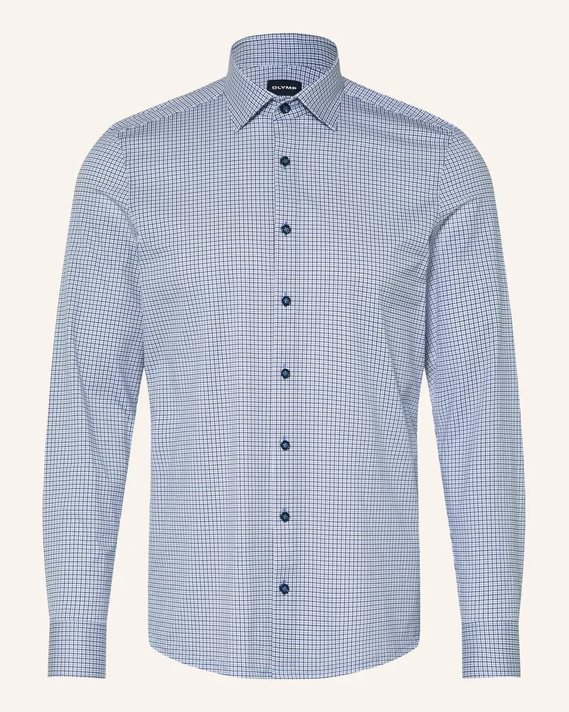 Olymp Jerseyhemd 24/Seven Body Fit blau Weiss
