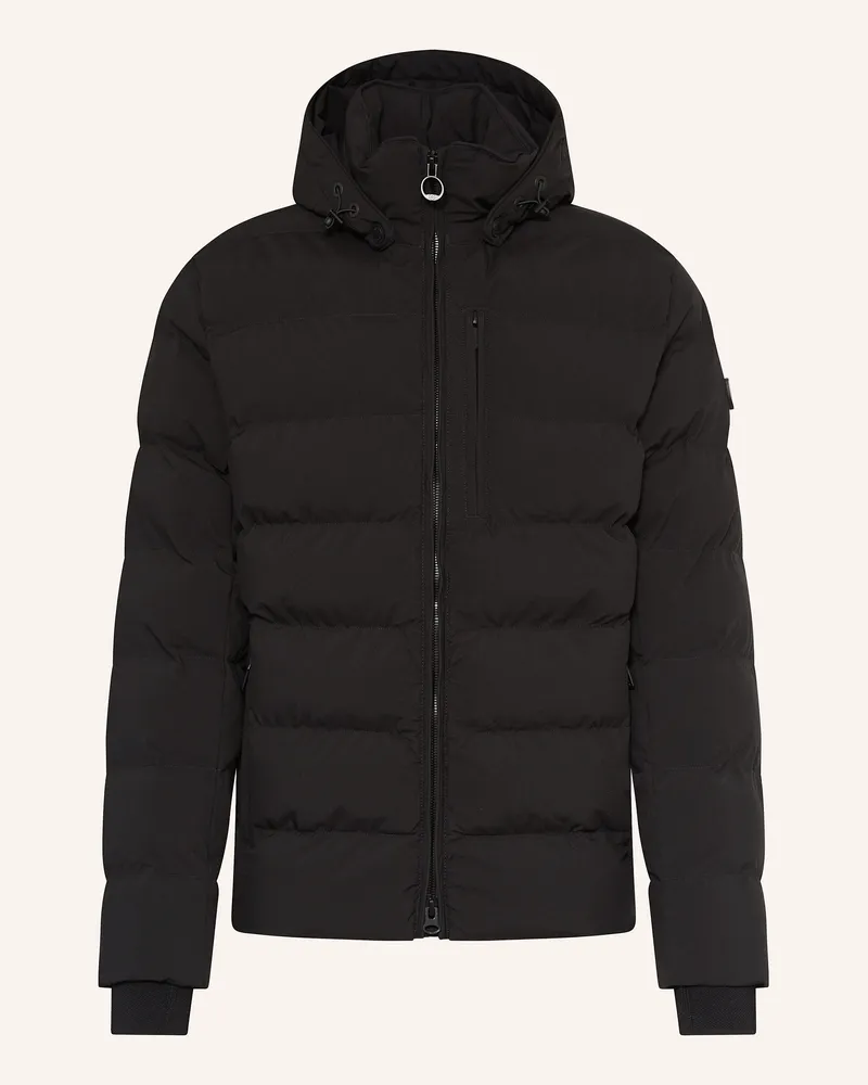 Wellensteyn Steppjacke BLACKBIRD mit abnehmbarer Kapuze Schwarz