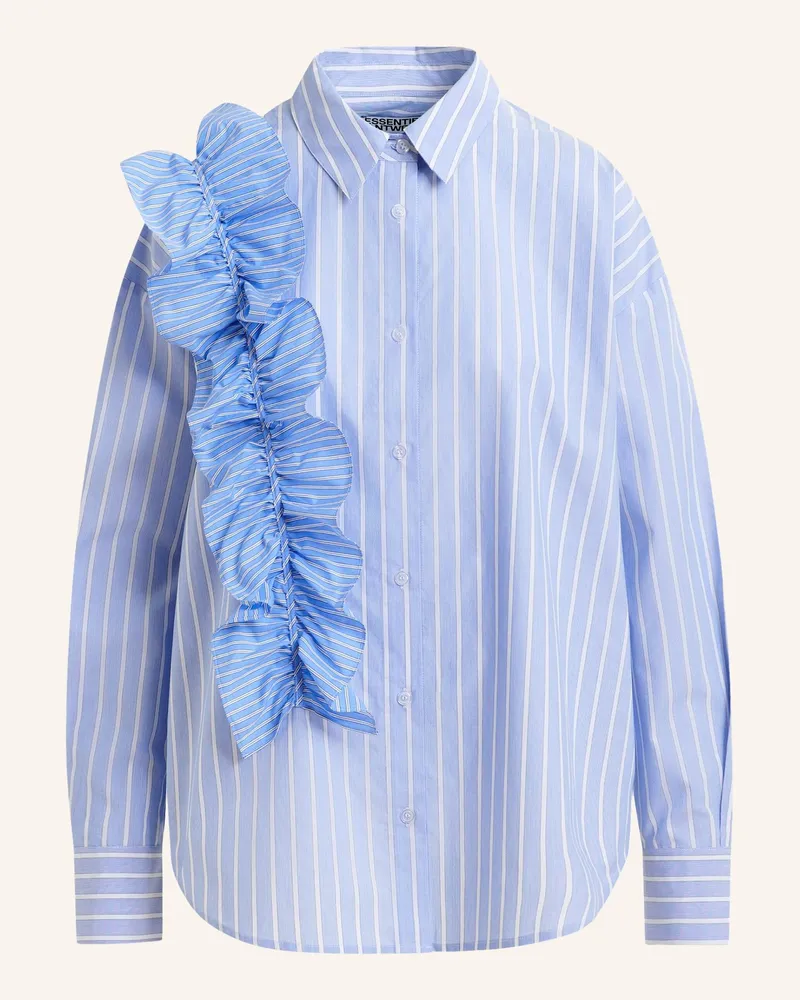 Essentiel Hemdbluse IBODY mit Rüschen Blau