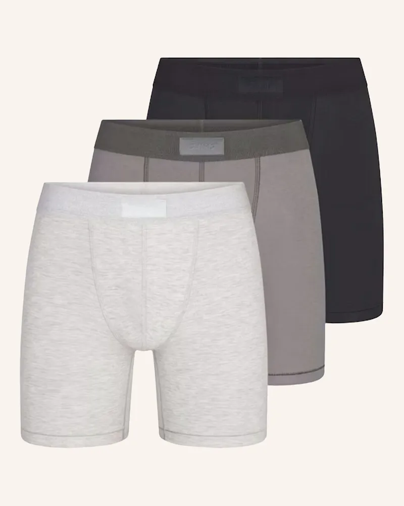 SKIMS 3er-Pack Boxershorts SKIMS COTTON Schwarz