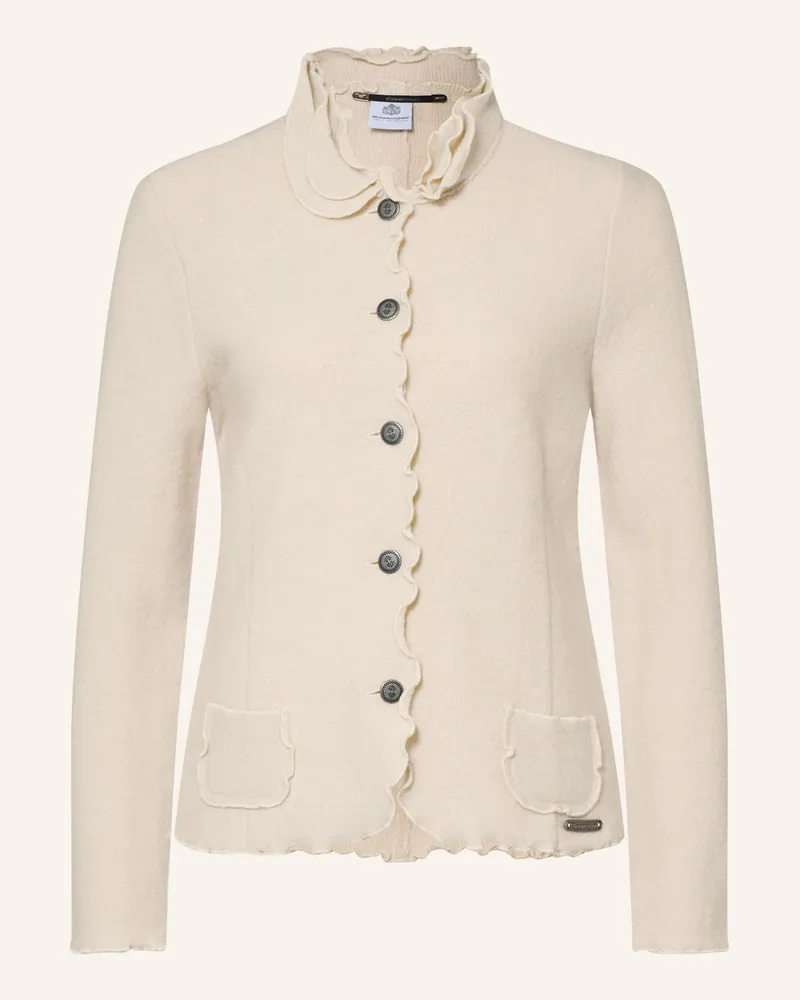 Hammerschmid Strickjacke Bademn weiss Ecru