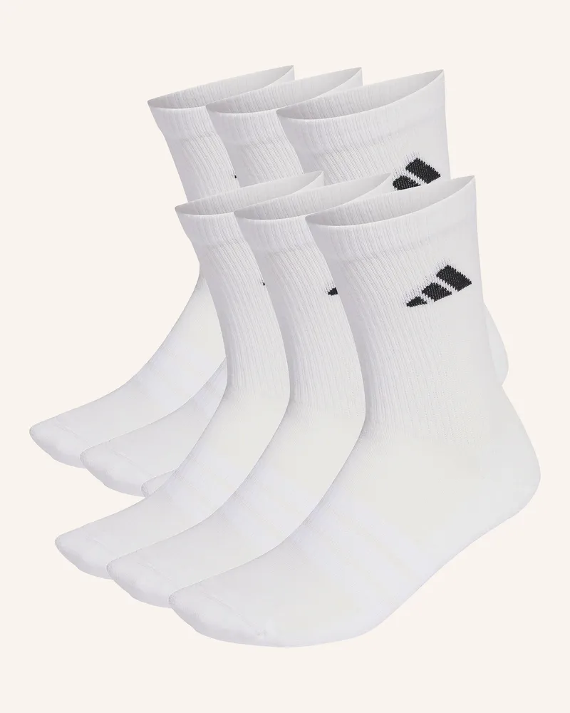 adidas 6er-Pack Sportsocken Cushioned Crew weiss Weiss