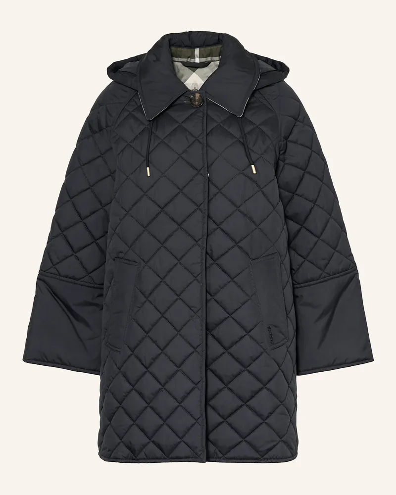 Barbour Steppmantel Cara Mit Abnehmbarer Kapuze blau Dunkelblau