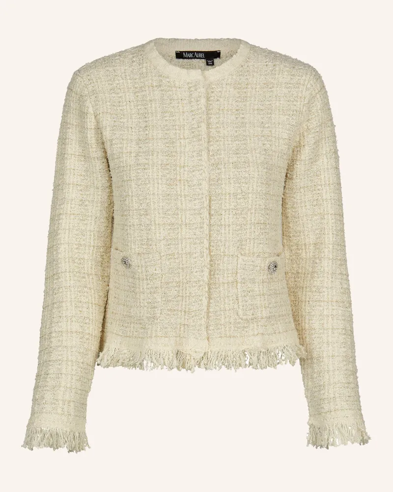 MARC AUREL Strickjacke beige Creme