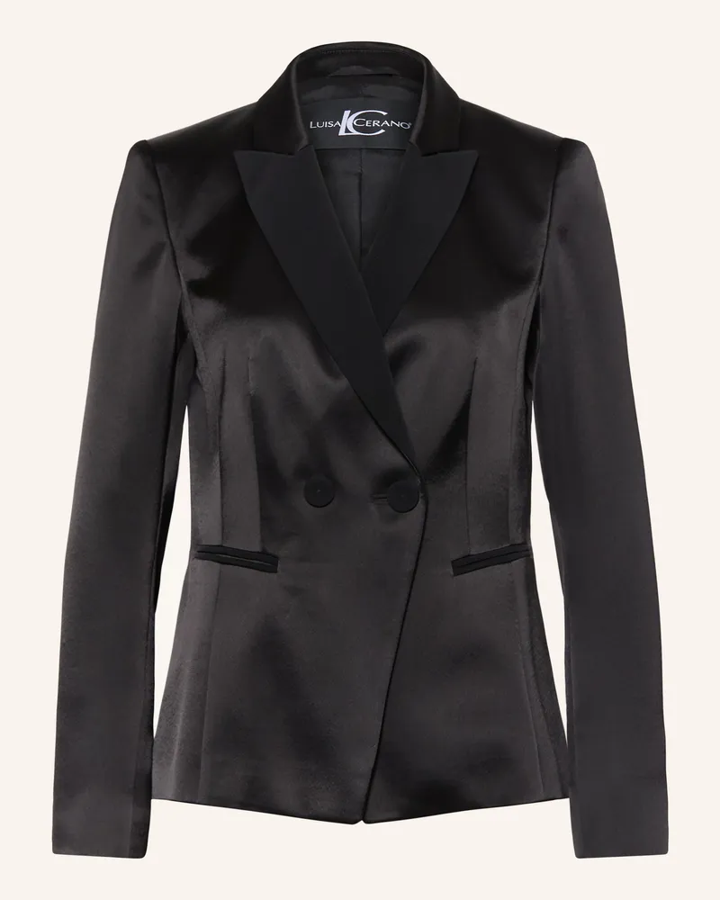 Luisa Cerano Satinblazer schwarz Schwarz