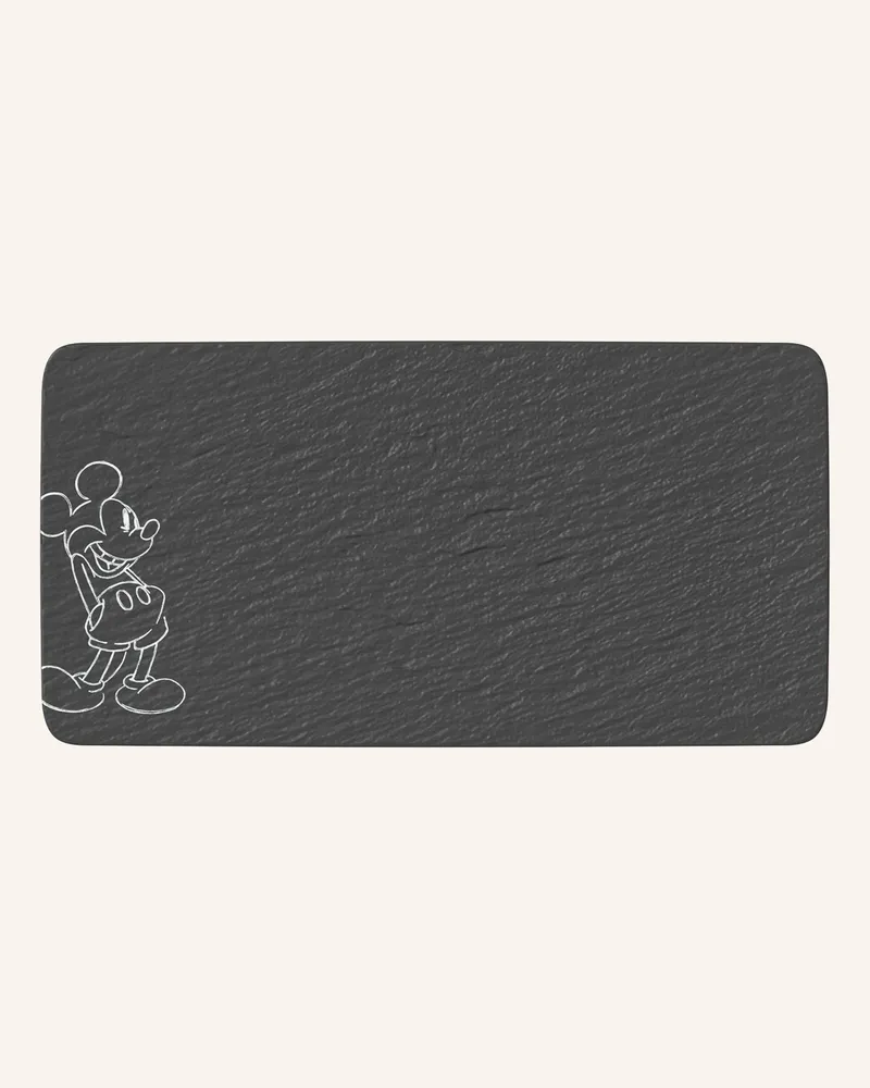 Villeroy & Boch Servierplatte Manufacture Rock - Mickey Mouse schwarz Schwarz