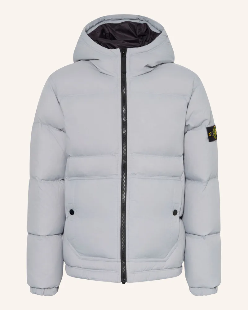Stone Island Daunenjacke grau Hellgrau